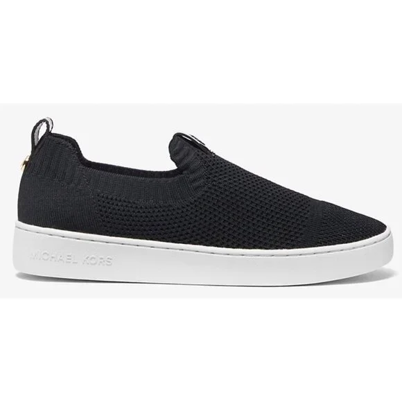 NWB Michael Kors Juno Stretch Knit Slip On Sneaker Black Size Womens 8 $109 [jb] - Picture 2 of 13
